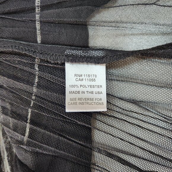 Komarov Sheer Stretch Mesh Top Womens Large L Black Fairy Grunge Goth Layer D05X - Picture 4 of 6